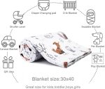 HOMRITAR Baby Blanket for Boys Girls Soft Plush Minky Blanket with Double Layer Dotted Backing for Toddler with Forest Foxes Multicolor Printed 30 x 40 Inch(75x100cm) - Image 7